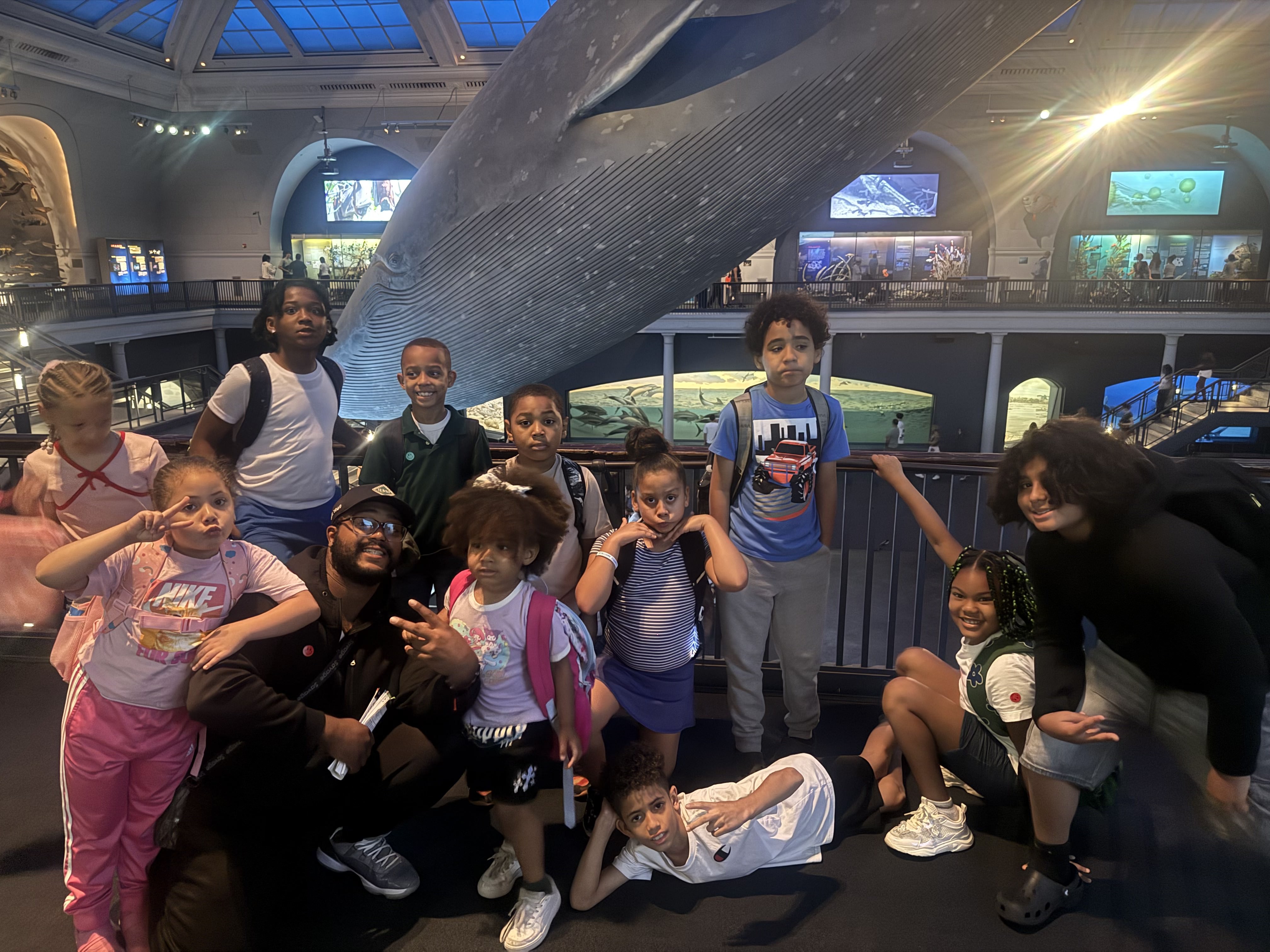 Youth Education Academy students and staff on a museum field trip
